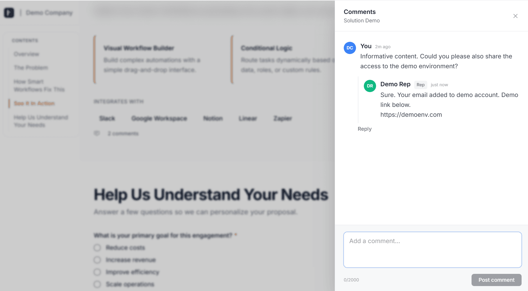 Collaborate & execute — buyer view